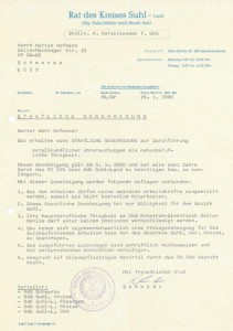"Staatliche Genehmigung" (noch DDR!)